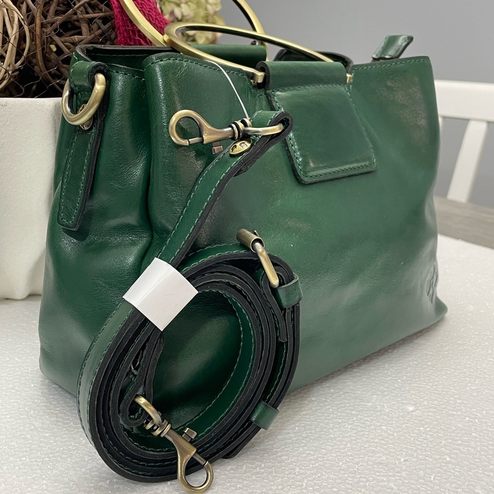 Patricia Nash Forest Green Leather Satchel - Picture 13 of 13